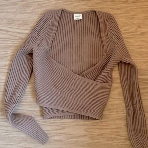 Abercrombie LuxeLoft Wrap Sweater Top